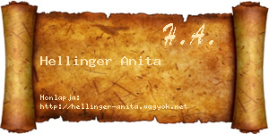 Hellinger Anita névjegykártya